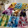 Custom Name Blanket Poke Eeveelutions Flannel blankets Patterns Throw Blanket All-Season Soft Gift for Couch, Bed, Camping Birthday gifts
