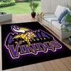 Minnesota Vikings3 Flannel Pattern Square Carpet,Area Rug,Carpet Rug for Living Room Bedroom Sofa Playroom Decor,Non-slip Floor Mat