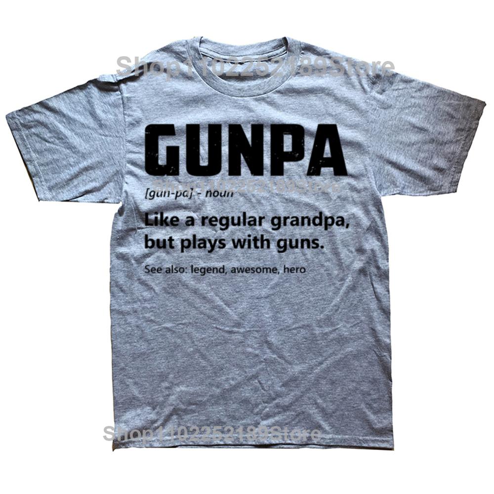 Gunpa Definition Funny Gun Lover Grandpa Tshirts Men Womens Fashion Casual Tshirt 100 Cotton Loose Oversized T Shirt