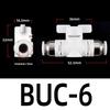 Pneumatic Hand Valve Set with Quick-Plug Connectors BUC 4/6/8/10mm