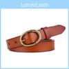 Minimalist Cowhide Belt For Women With Pin Buckle For Work And Weekend Use