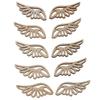 80pcs Wings Angel Wings Patches Wooden Unfinished Wooden Cutout Charm Blank  DIY Craft Accessories