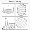 1pc Stainless Steel Round Grid Net Barbecue Net Baking Tray BBQ Grid With Leg With Foot Outdoor Camping Barbecue Stand Net