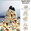 1Pc Autumnal Animal Adventures Blanket Soft And Comfortable Casual Warm Camping Travel Christmas Halloween Xmas Gift M924267