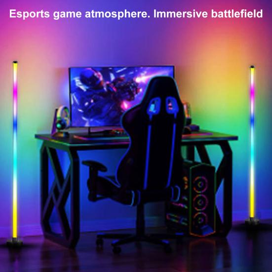 Умный угловой напольный светильник RGB с дистанционным управлением, высокая яркость, защита глаз, не вызывающая раздражения, регулируемый напольный светильник RGB с синхронизацией музыки