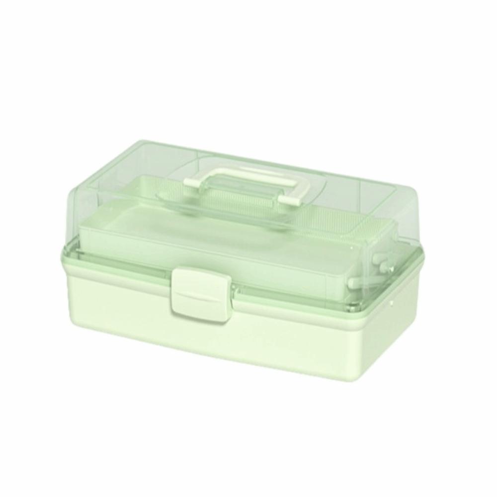 Plastic Multipurpose Storage Box Clear Art Craft Organizer Utility Box 3 Layer Storage Box Home