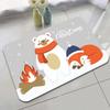 Christmas Floor Mat Festive Atmosphere Feeling Absorbent Non-slip Foot Mat Household Door Floor Mat
