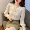 Elegant and Versatile Blouse Women's Long-sleeved Lace Shirt