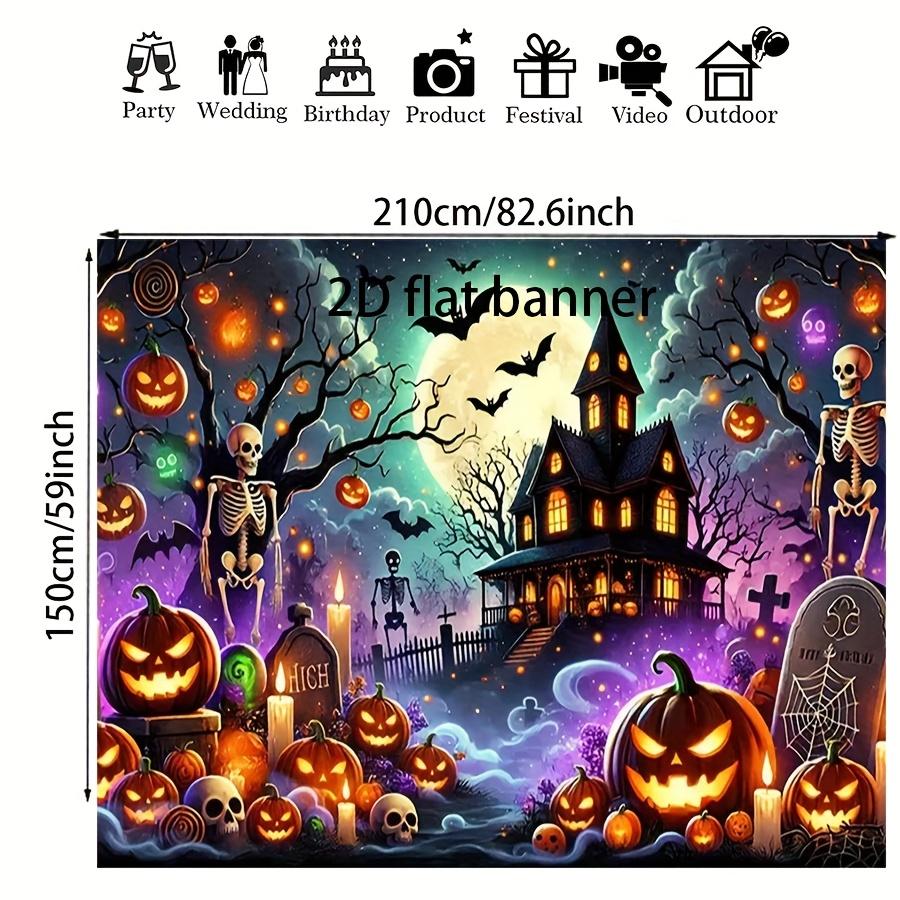 2D flat banner - Polyester lightweight Halloween-themed retro-style bannerzyc