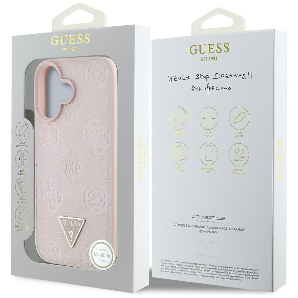 Etui do iPhone 16 Guess MagSafe Różowe