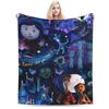 Coralines Flannel Blankets Winter  Warm Bedding Throws for Girls Boys Living Room Funny Bedspread Sofa Bed Cover