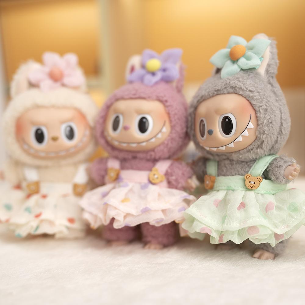 15/17 см Плюшевые куклы Лабубу Одежда Наряд Комбинезон Платье Наряжать Аксессуары для кукол Развивать Практические Навыки Детский Подарок Игрушка