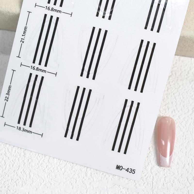 Глубокий U французский маникюр полоска форма для дизайна ногтей бахрома наконечник трафарет направляющие наклейки DIY линейные наконечники инструмент для украшения самоклеящиеся