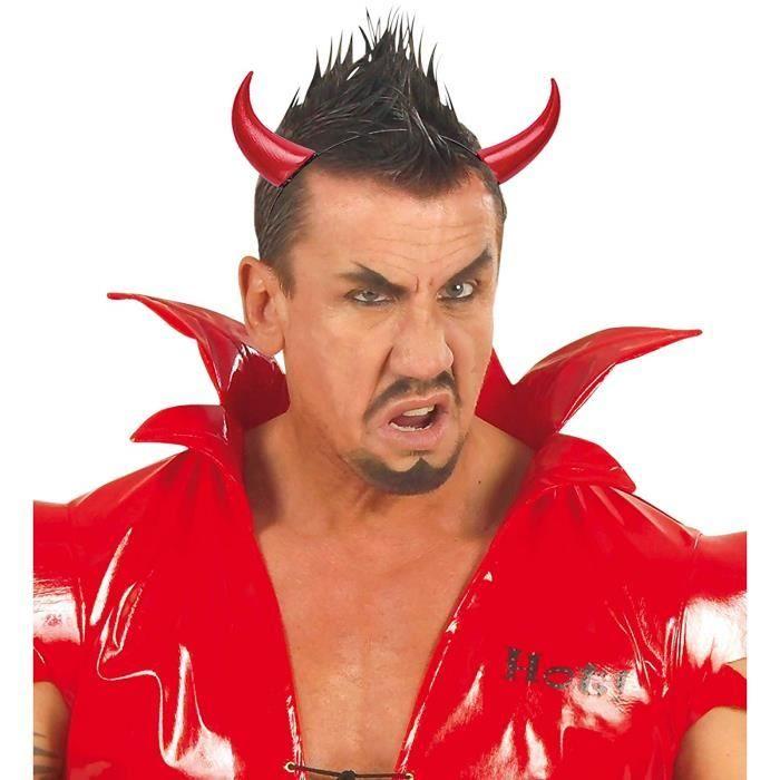 Serre-tête de Diable avec cornes rouges - WIDMANN - Accessoire de déguisement - Taille Unique