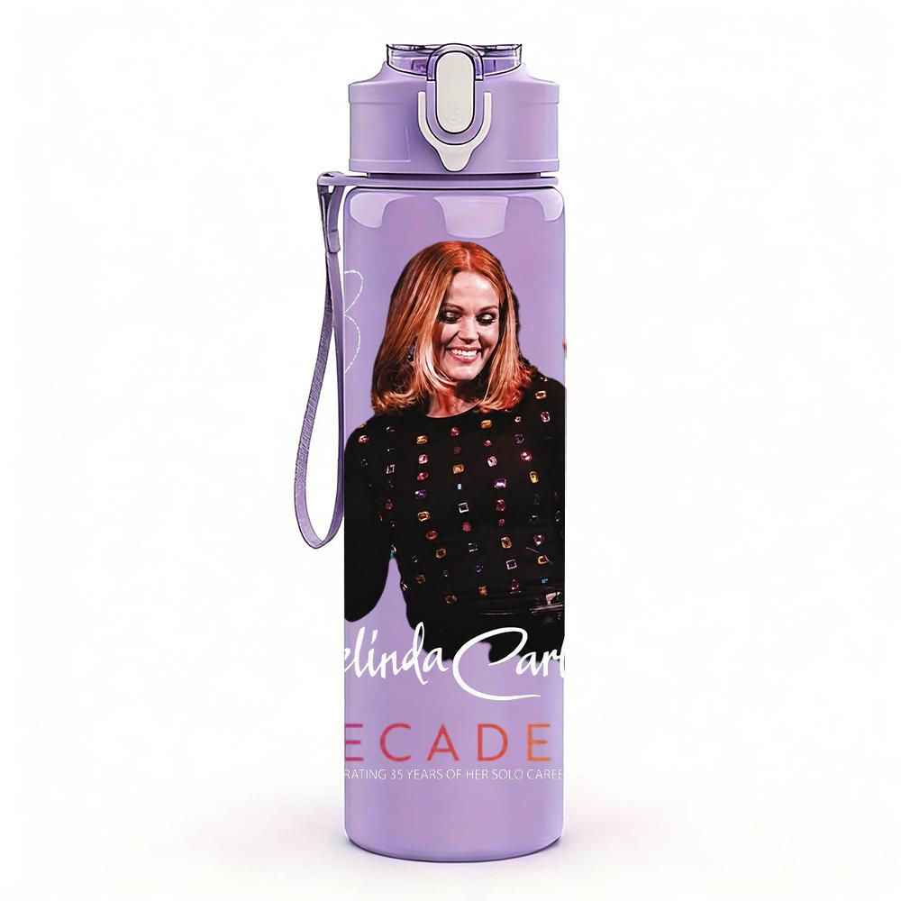 1PC Retro Rock Female Singer Portrait Print 750ml Portable Sports Water Bottle Leakproof Gym Outdoor Travel Drink Cup
