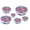 Lid,Reusable Universal Stretchable Silicone Lid In Stock 6 Pieces Adjustable Lids, Lid - Type 6Pcs White