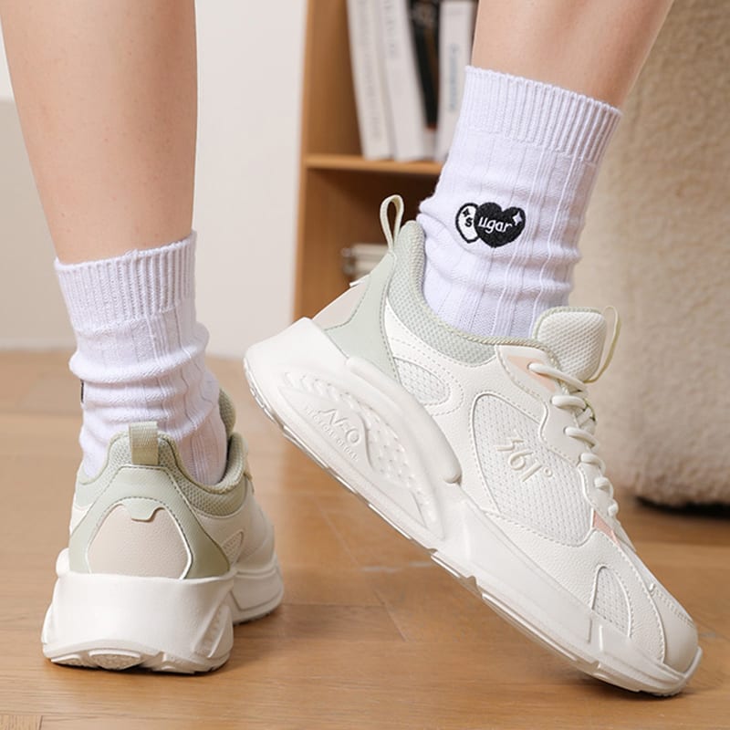 361 Fashion And Versatile Comfortable Slip Resistant And Breathable Low top Sprint Casual Running Shoes Women's White 682536701F-2