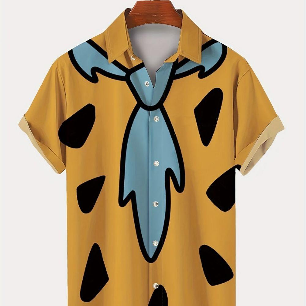 Casual Men's Shirts Short Sleeve Tops Tie Graphic Clothing Oversized Summer Clothing Street Hip Hop For Male Hawaiian Shirt