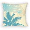 Summer Refreshing Coconut Palm Tree Beach Pillow Case Antidustmite Pillowcase Invisible zipper silky Sofa cover for bedroom