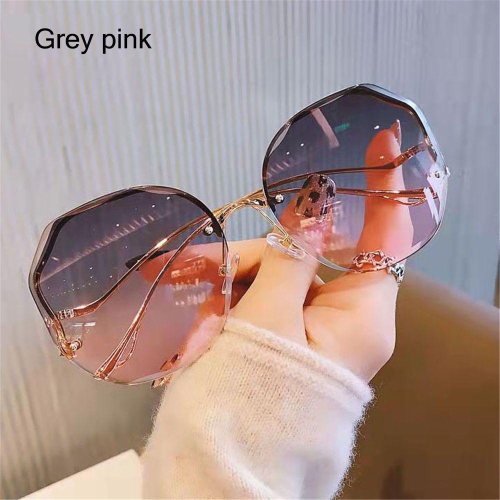 UV Protection Lightweight Comfortable Durable High Quality Stylish Retro Alloy Metal No Rim Lenses Sun Glasses