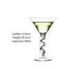 Creative Cocktail Glasses Cups Curved Martini Glass Cup Personalized Curved Martini Glass Goblet Drinkware Bar Home Accessories