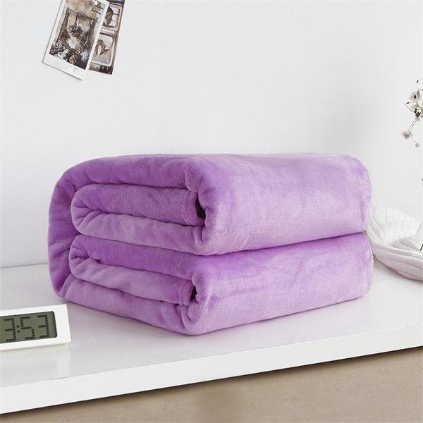 Однотонное фланелевое одеяло, покрывало на кровать / диван / для путешествий 100x150см 150x200см 180x200см 200x230см Одеяло для взрослых/детей