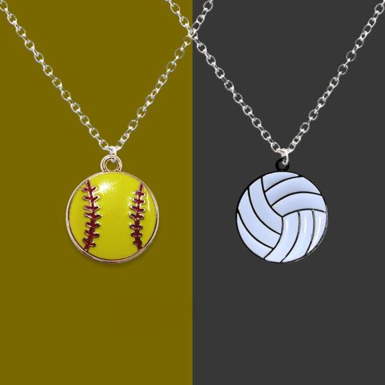 3 шт. Спортивный мяч ожерелье для мужчин женщин бейсбол баскетбол футбол кулон ожерелье ювелирные изделия подарок для поклонников девочек мальчиков