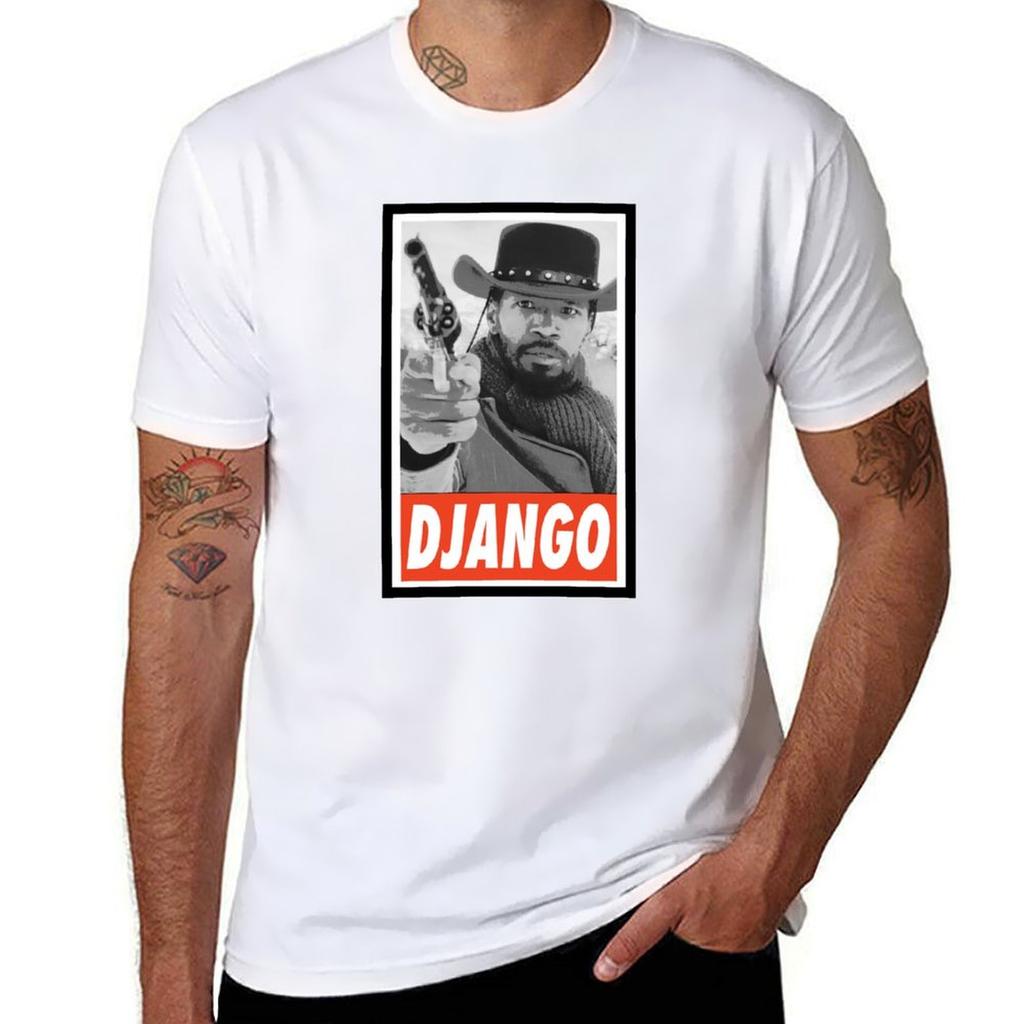 ФИЛЬМЫ Футболка Django Рабочая Повседневная Свободный Крой Футболка