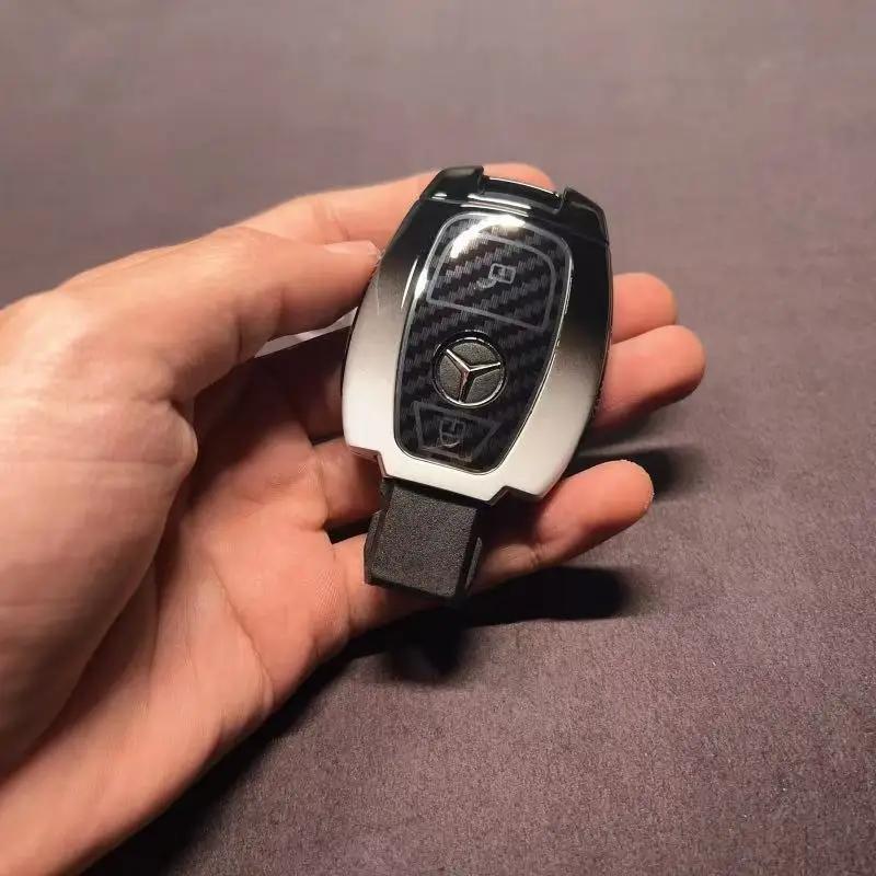 TGM3 Fob Holder for Mercedes Benz A B R G Class GLK GLA GLC GLR W204 W210 W176 W202 W463 Car Remote Key Case Cover