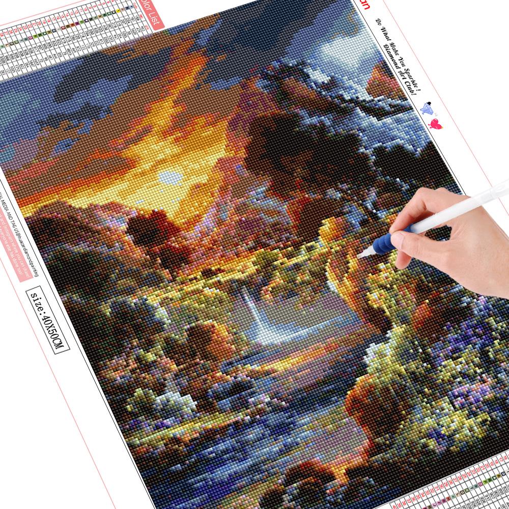 DIY Diamond Painting Landscape 5D Diamond Embroidery Cross Stitch Full Mosaic Home Decor