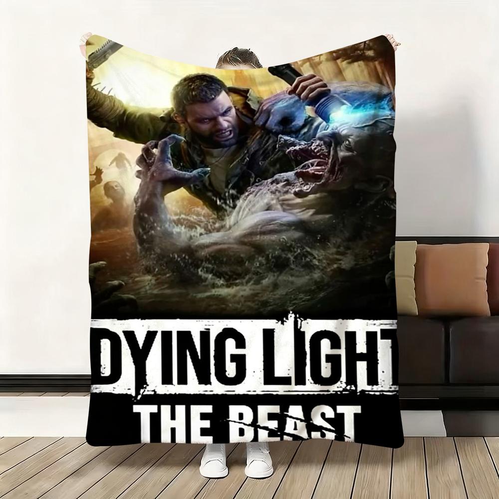 D-Dying Light The Beast Throw Thick Flannel Blanket Lightweight Warm Cozy Skin-Friendly Throw for Sofa Bed Office Winter Use