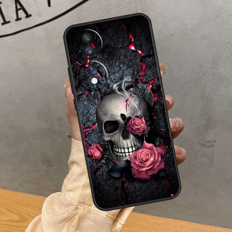 Готический чехол-череп для Honor Magic 7 Lite 5 6 Pro Чехол для Honor 400 200 50 70 90 X9 X8a X8b X9a X9b X9c