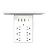 Multi-Plug With Night Light Upgraded  Wall Extender With Shelf  8 AC , 4 USB Ports, Dimmable LED, Desk Organizer For Home