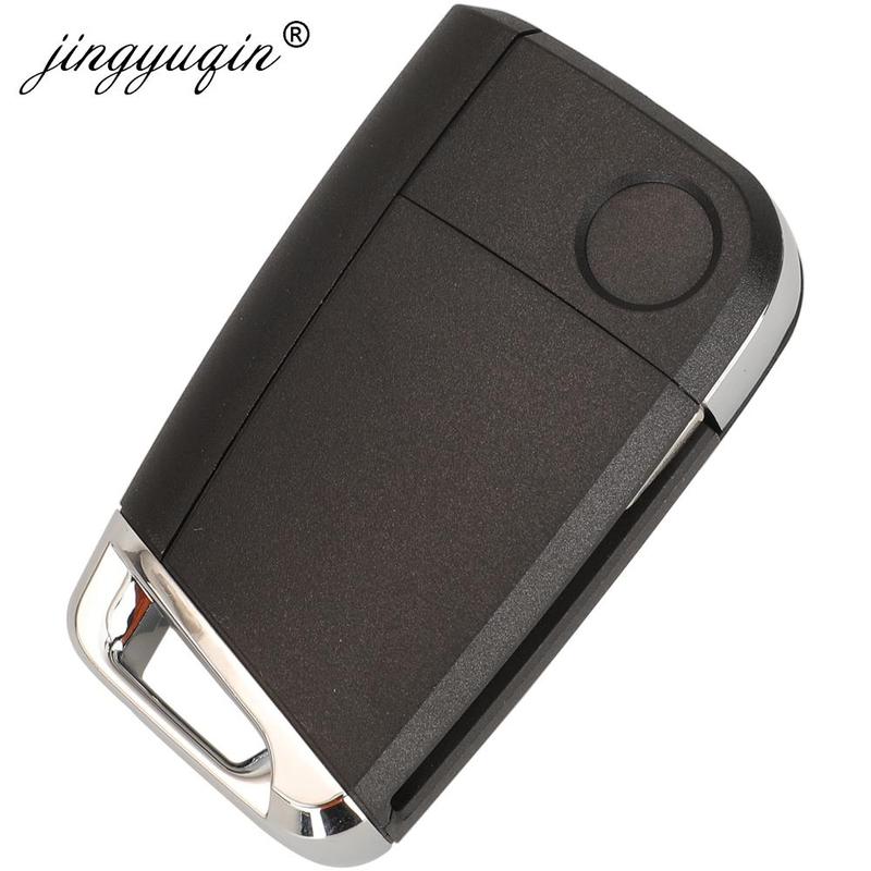 jingyuqin 10pcs Flip 3/4Buttons Remote Car Key Shell Case Fob For VW Golf 7 GTI MK7 B8 Touran Skoda Octavia A7 Seat Hu66 Hu162t