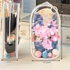 19cm Clear PVC Display Bag with Keychain for Mystery Box Mini Figures Doll Carrying Display Case Keychain Pouch for Collectibles