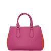 Sac à main - Christian Lacroix - Fushia/Orange - Toile enduite - Taille M - Design chic