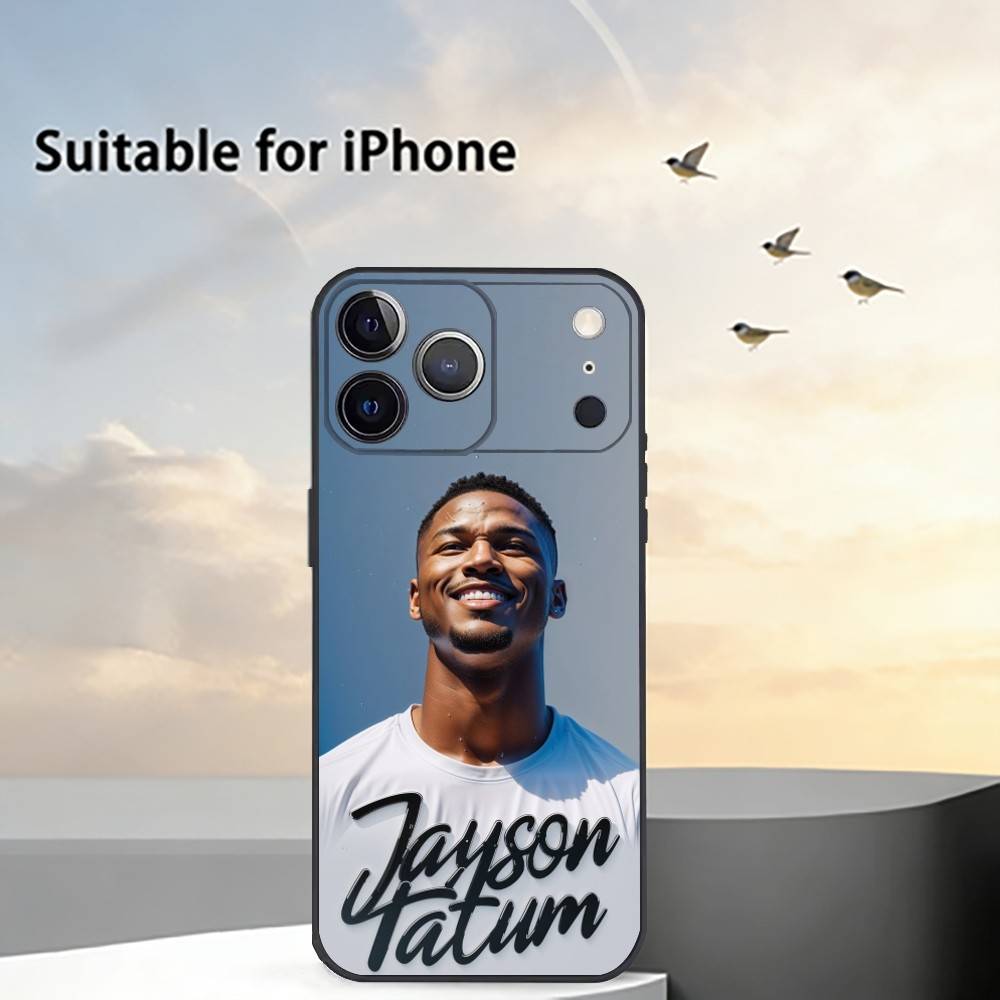 Sports Basketbal Jayson T-Tatum Phone Case For iPhone 17, 16,15,14,13,12,11 Plus,Pro Max, Others Soft Black Cover