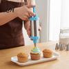 Cake Decorating Tools Stainless Steel Icing Dispenser Set, Reusable Baking with Scraper And Decorative Piping Nozzles Set Replaceable Nozzles,