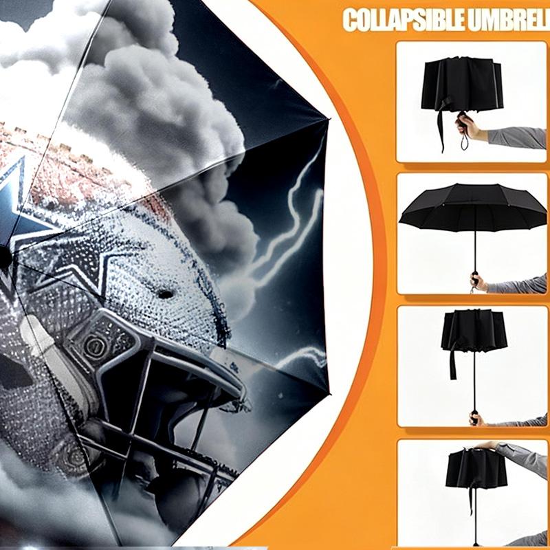 Dallas Cowboys Print Umbrella Automatic Opening/ Closing - Portable Foldable Design - Daily use for Travel/Outdoor - Gift for Birthday