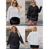 Women's Tops Plus Size Women's Clothing Diamond Pattern Jacquard Loose Casual Pullover Sweater