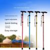 Travel Antislip Aluminium Zinc Zinc Alloy Metal Fold Crutches For Elderly Walking Stick Trekking Poles