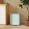 40L Dual Compartment Rubbish Bin, with Soft-Close Lid - Green