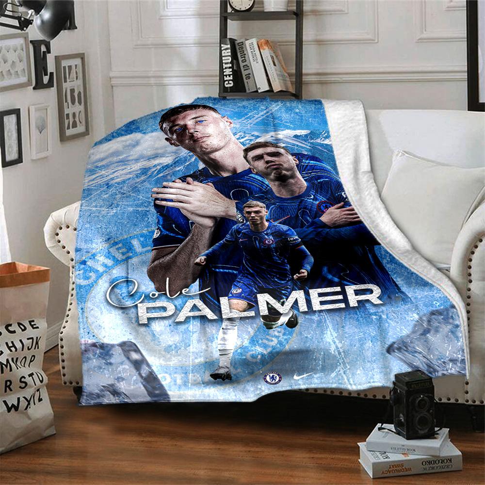 Chelsea Fc Football Player Blanket Warmthful Decor Suitable For Office Livingroom Sofa Allseason Use Digital Print