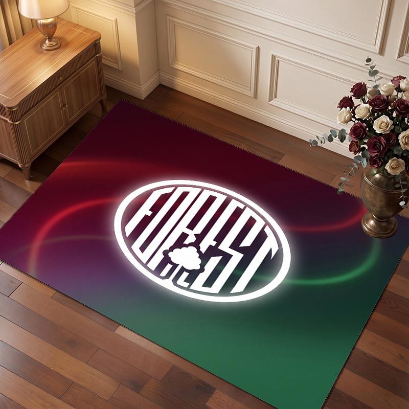 Nottingham Forest Football Print Crystal Velvet Rug, Comfortable Water Absorbent Non Slip Indoor Floor Carpet