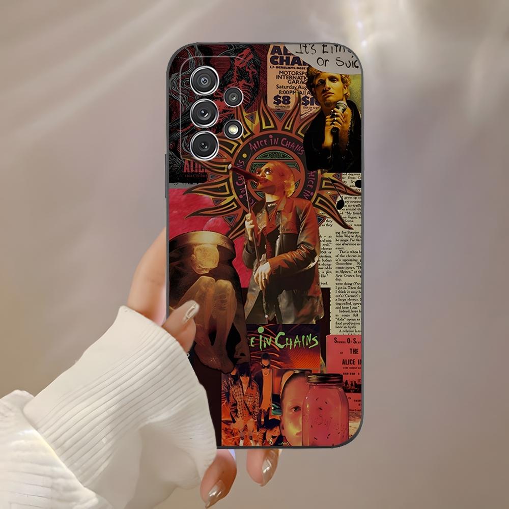 Ретро Музыка Alice In Chains Чехол для телефона Samsung S23 Ultra S24 S22 S20 Fe S21 Plus Galaxy A54 A34 A24 A53 Note 20 Задняя крышка