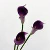 5Pcs White Calla Lily Pu Artificial Flowers Home Living Room Decoration Realistic Hoonlily Fake Flowers Wedding Floral Bouquet