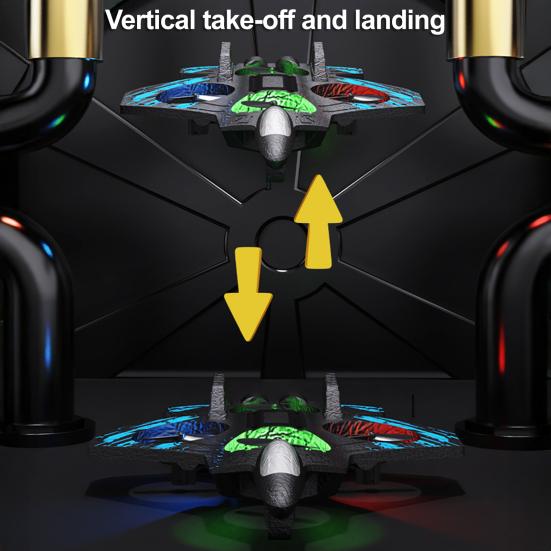 Игрушка самолет на радиоуправлении, трюковое вращение на 360 градусов, светодиодные огни, ударопрочный, истребитель на радиоуправлении, для детей, взрослых, начинающих, модель самолета на радиоуправлении