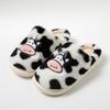 Cute Cartoon Cow Cotton Slippers Cross-border Student Korean Version Indoor Non-slip Warm Mao Mao Shoes Cross-border Spot