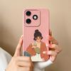 Case For Tecno Spark 20 Pro 4G Itel A50 P55 Infinix Note 40 Smart 8 Plus Cover Fashion Cool Girl Boy Shell High Quality Matte Silicone Bumpers Housing