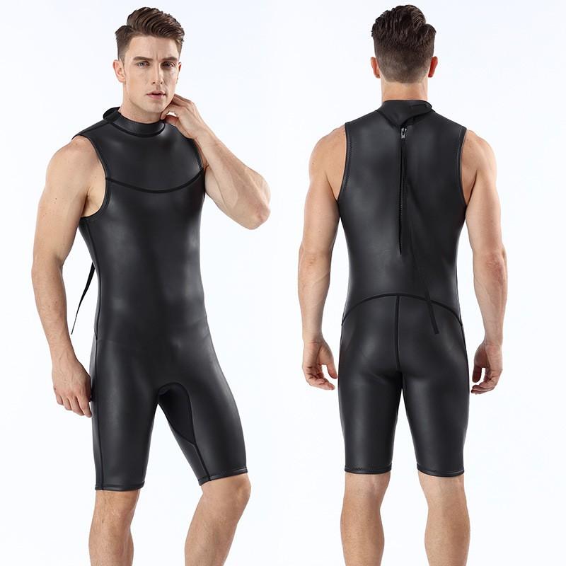 2mm CR Neoprene Full Wetsuit Diving Swimming Water Sports Men Short Cut Thermal Warm